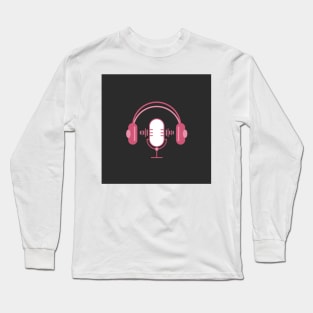 Podcast Vibes_Pink Long Sleeve T-Shirt